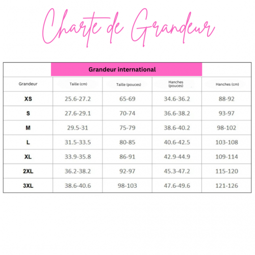 Guide des tailles